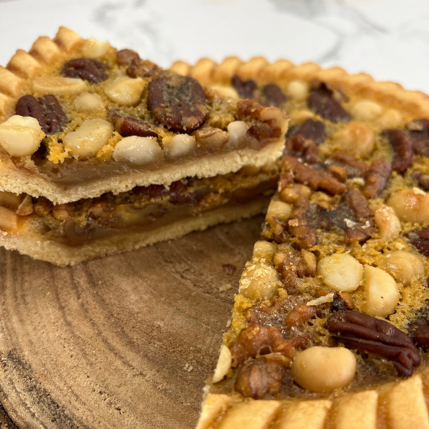 Mixed Nut Maple Pie