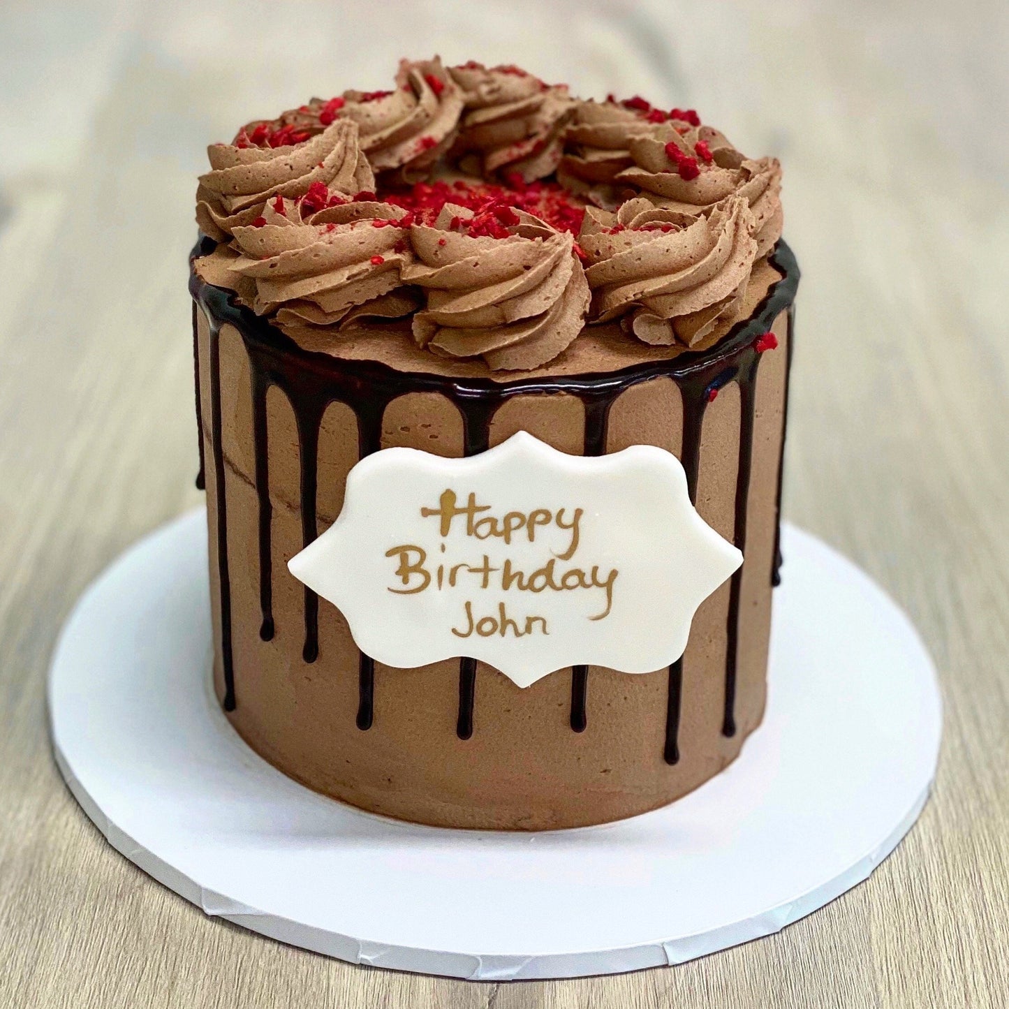 Chocolate Raspberry Drip Cake