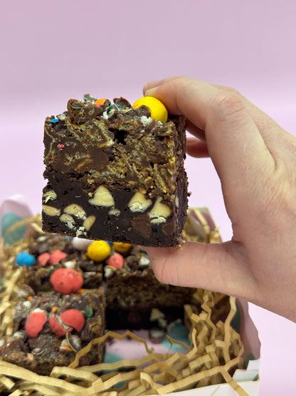 Easter brownie with cornflake crunch