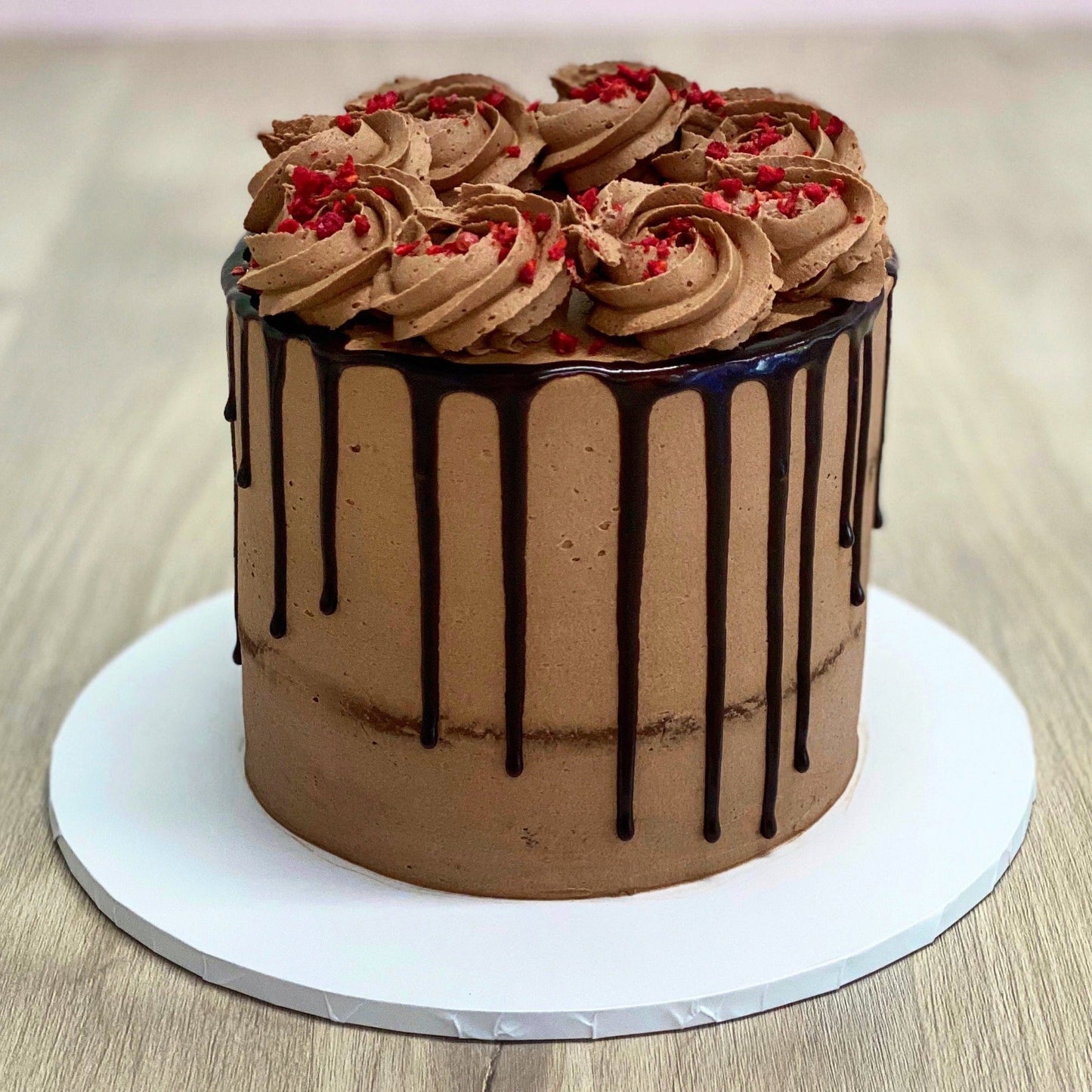 Chocolate Raspberry Drip Cake