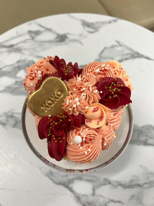 Valentines Day cupcake cake