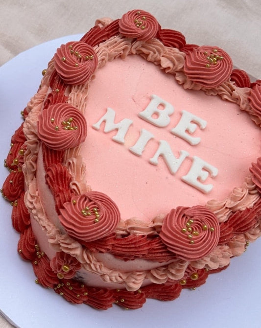 Be Mine Heart-Shaped Cake