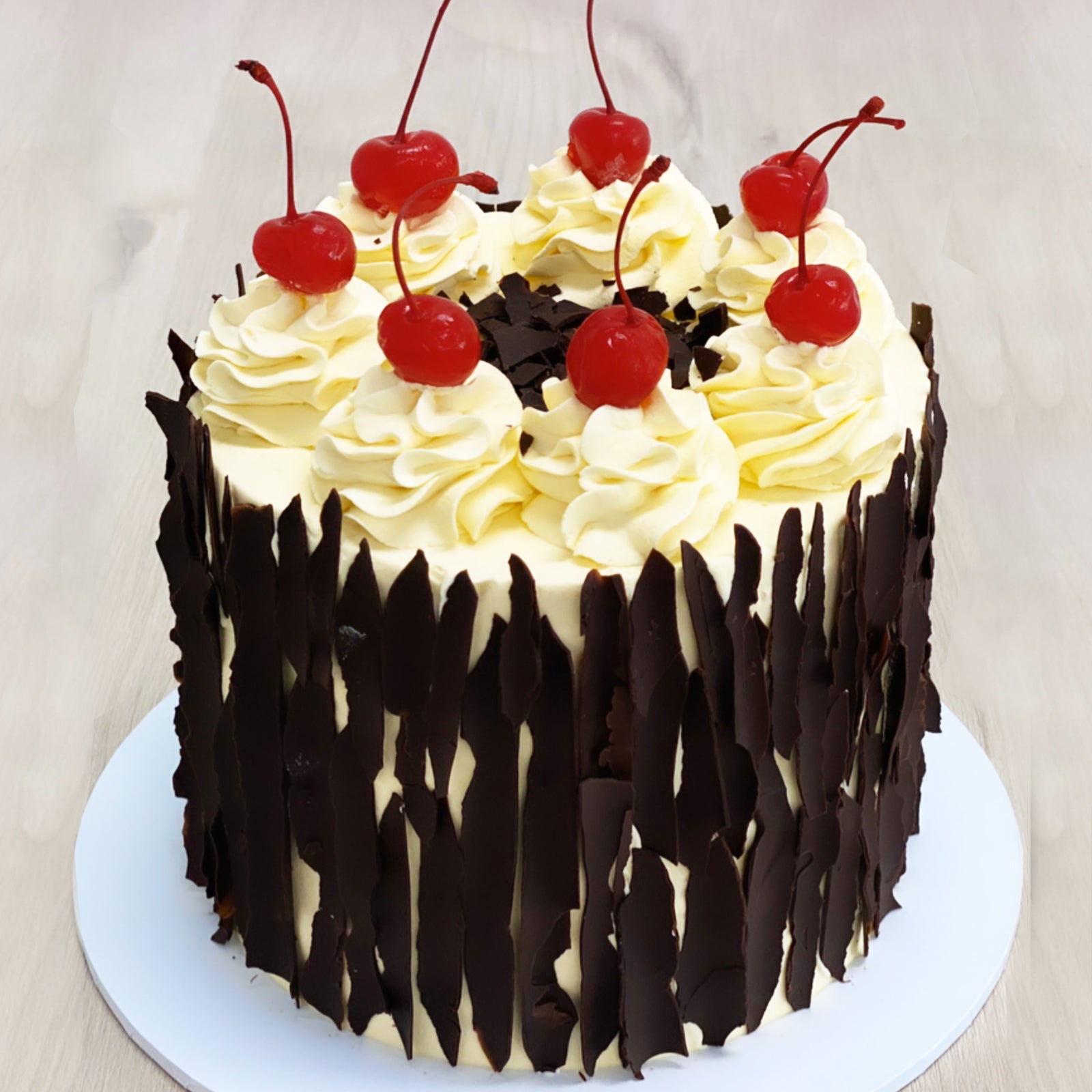 Black forest cake with chocolate ganache